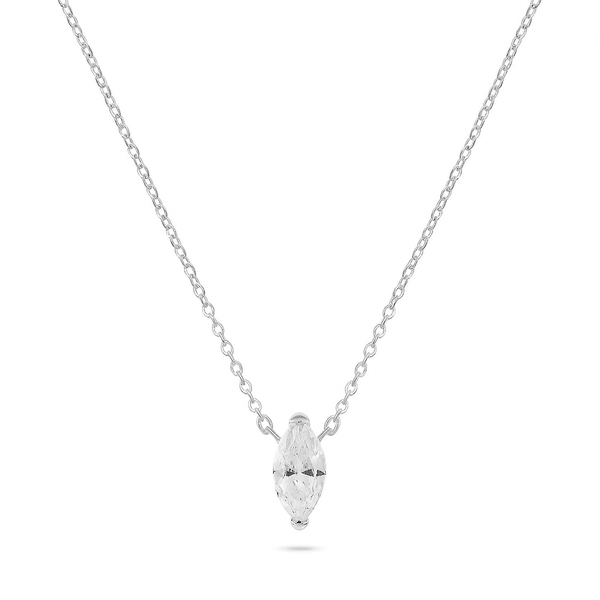 שרשרת כסף זרקון מרקיז