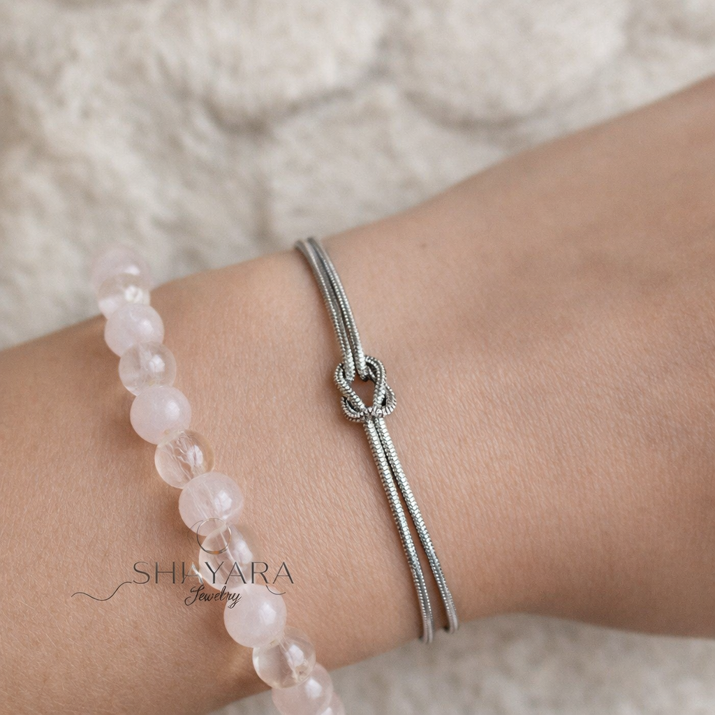 צמיד קשירת אהבה עם תליון פרח❤️