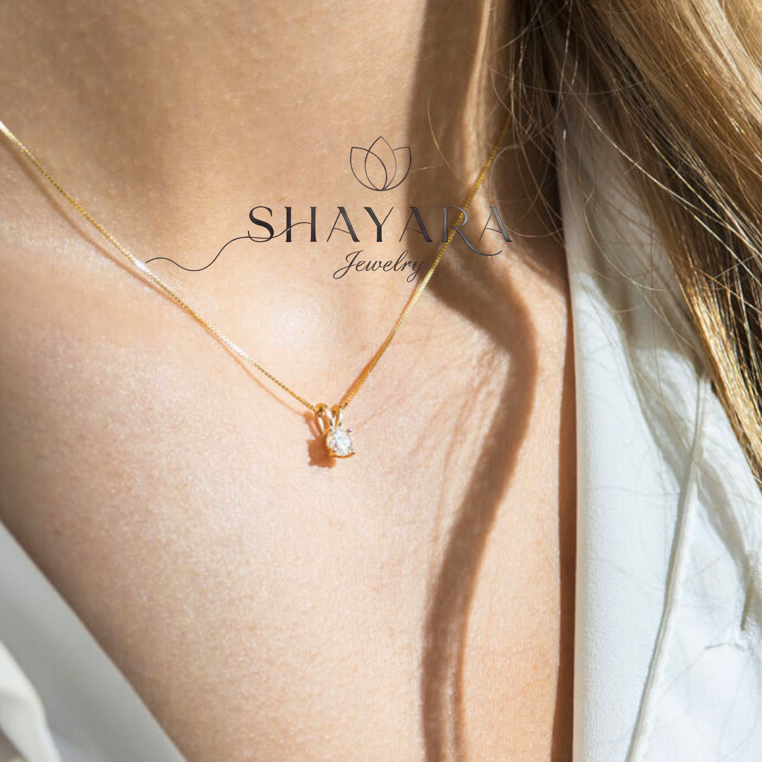 💎 Glow D'or – שרשרת יוקרתית עם אבן יהלום מרכזית 💎