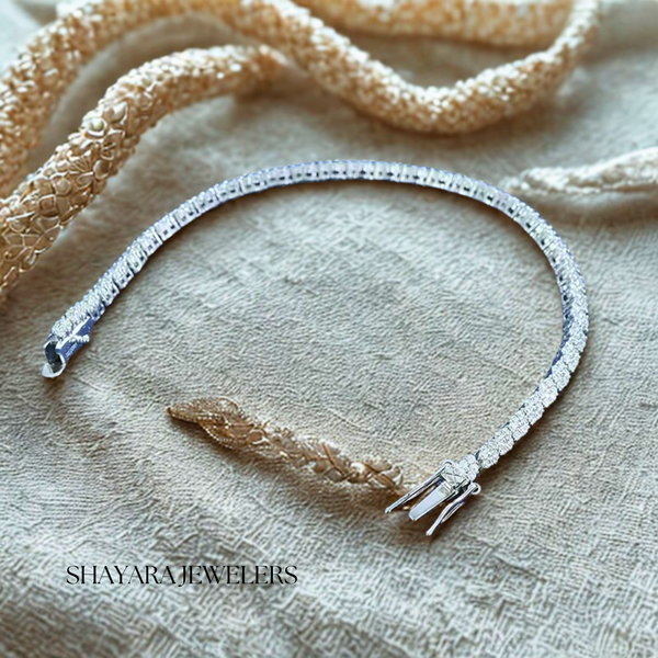 צמיד טניס יוקרתי מוסנייט מלא