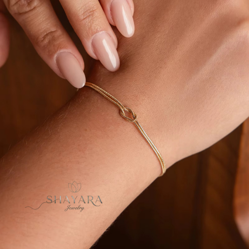 צמיד קשירת אהבה עם תליון פרח❤️