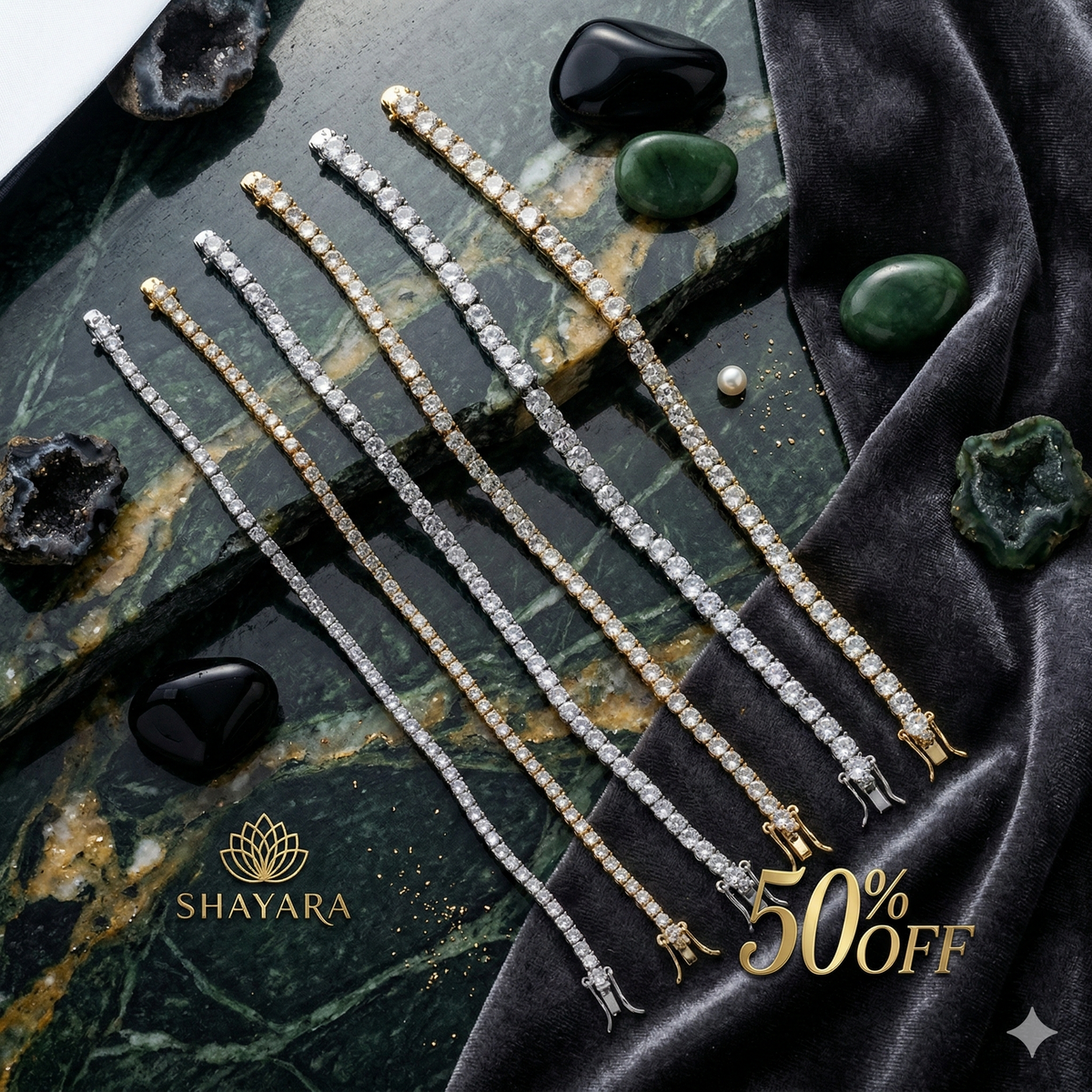 צמיד טניס כסף במבצע מטורף💥