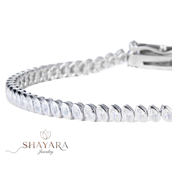 צמיד טניס "מרקיז מסגרת"