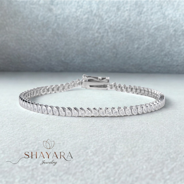 צמיד טניס "מרקיז מסגרת"