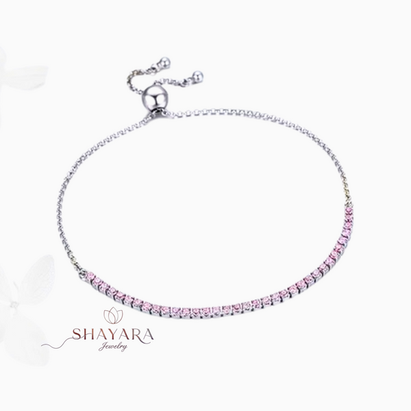 צמיד טניס עם שרשרת "אלגנטי לנצח"