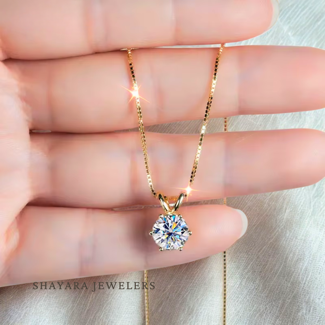💎 Glow D'or – שרשרת יוקרתית עם אבן יהלום מרכזית 💎