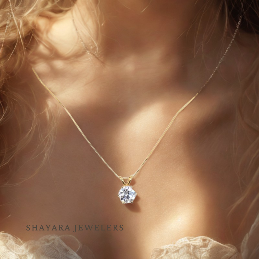 💎 Glow D'or – שרשרת יוקרתית עם אבן יהלום מרכזית 💎