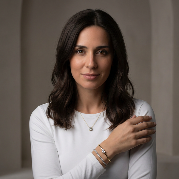 צמיד לב❤️ קשיח אבני מוסונייט- מיוחד ויוקרתי